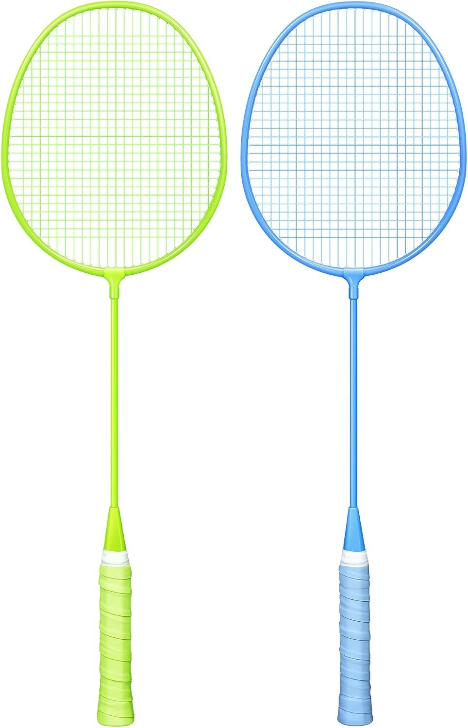 Badminton Rackets Set of 2, Lightweight Badminton Set for Outdoor Backyard Games, Portable Racquet for Family Beginners Adults and Teens