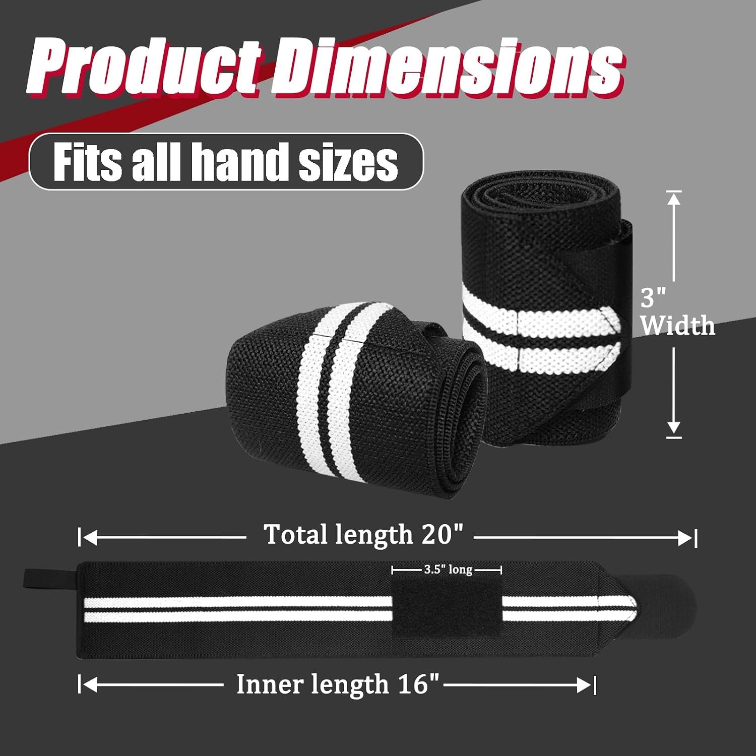 Wrist Straps For Weightlifting,20 inches Wrist Straps Lifting For Men And Women,Weight Lifting Wrist Wraps With Thumb Loop,Lifting Wrist Straps,Wrist Brace For Working Out Gym Accessories For Men - Image 2